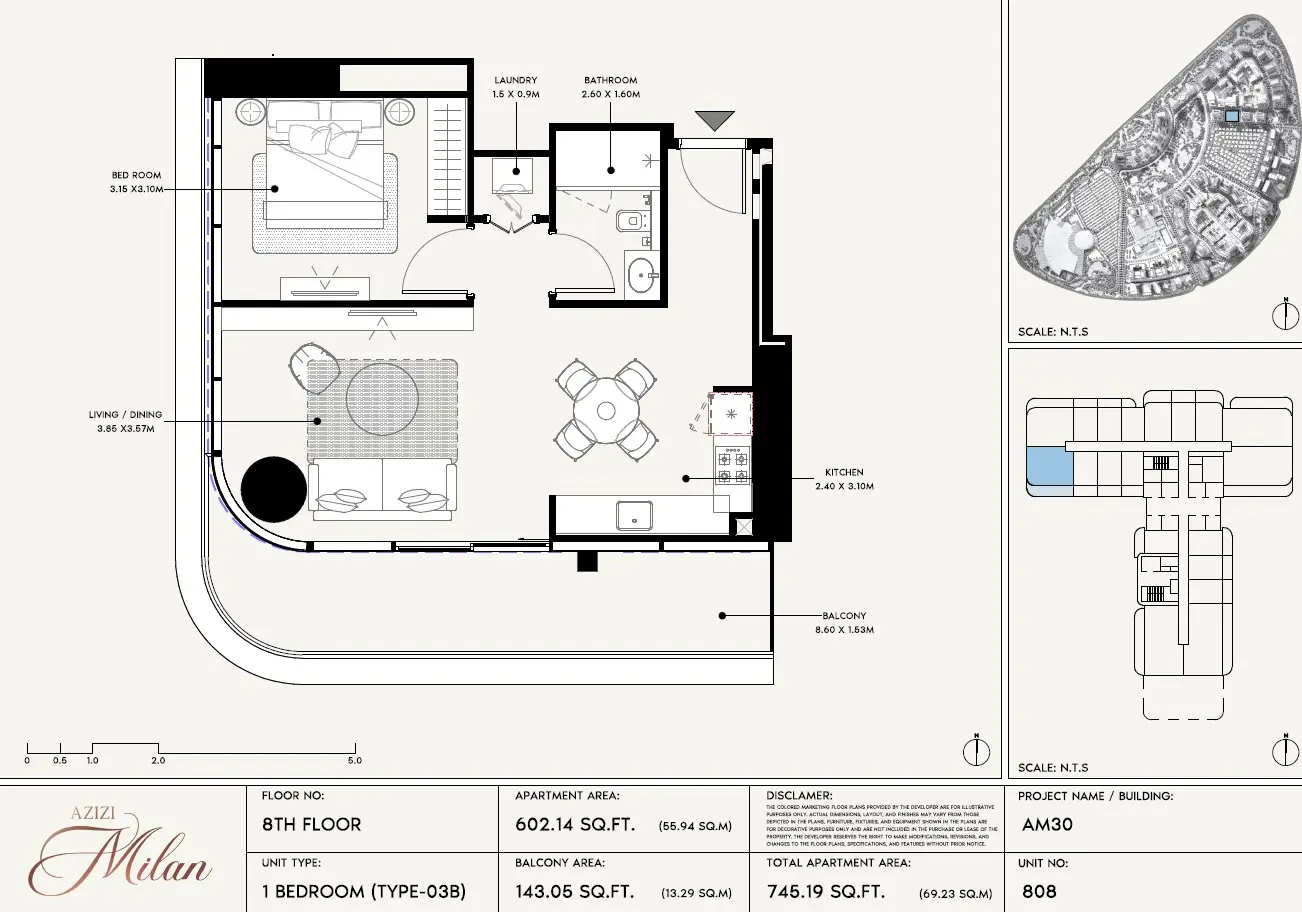Floor plan for Type 03B