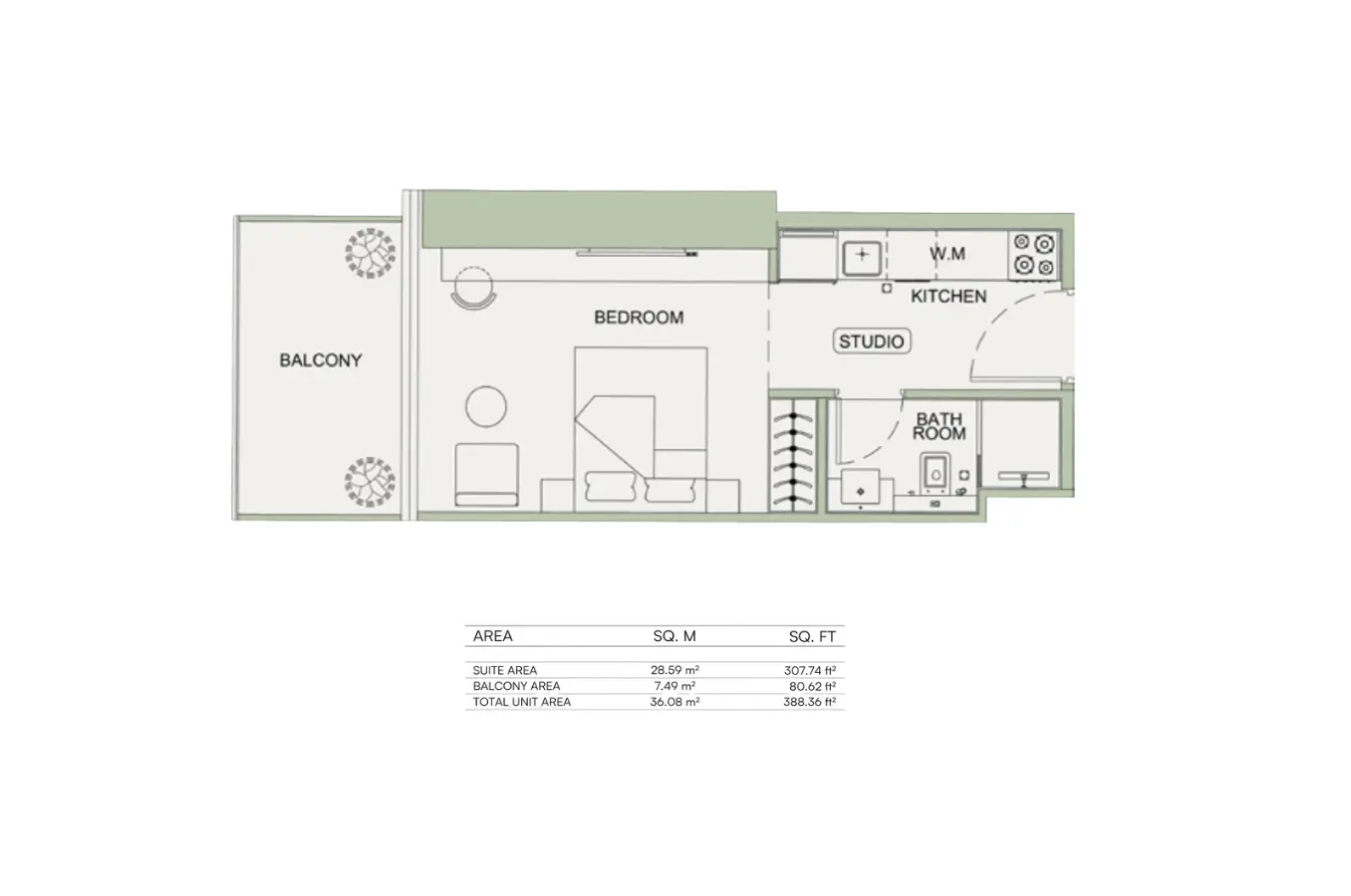 Floor plan for Type 01