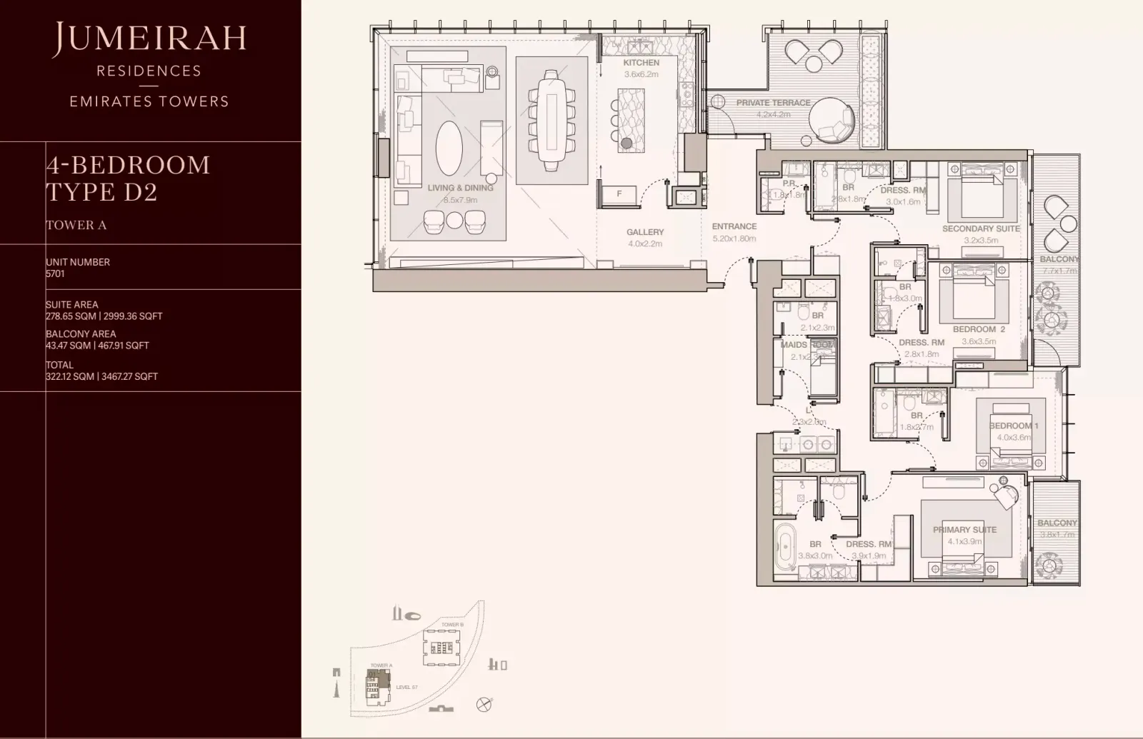 Floor plan for Type D2