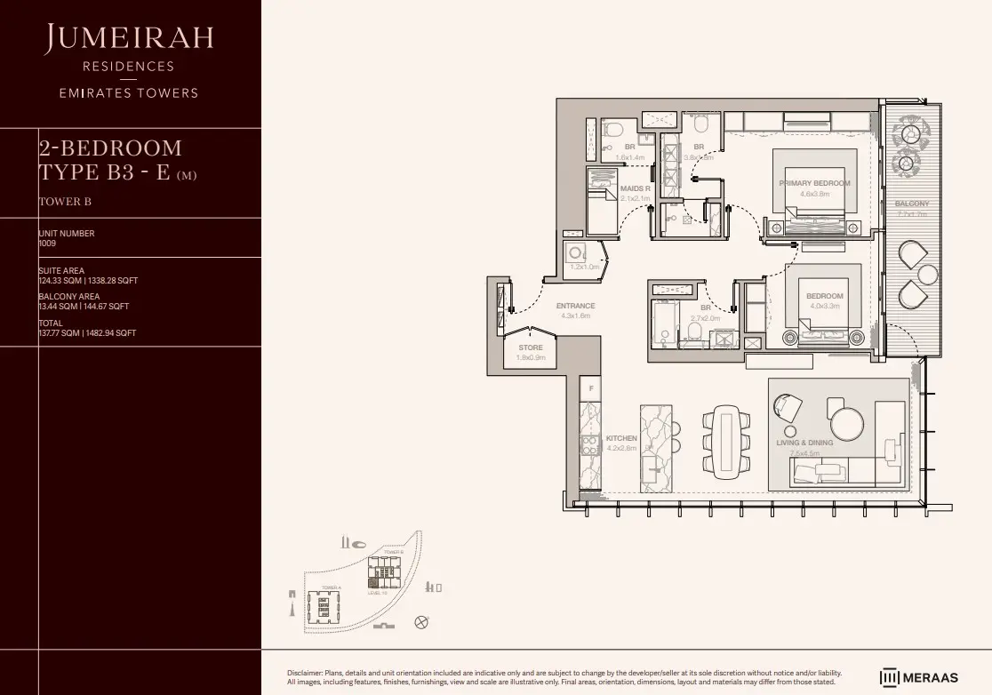 Floor plan for Type B3-EM
