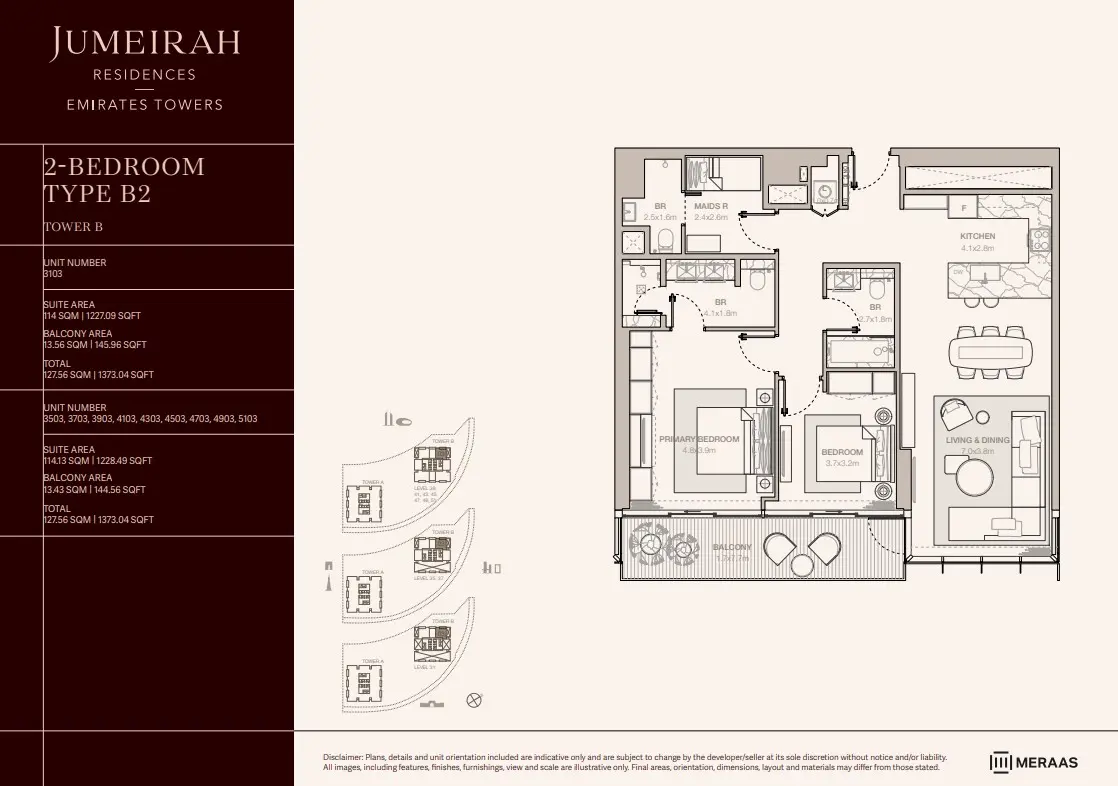 Floor plan for Type B2