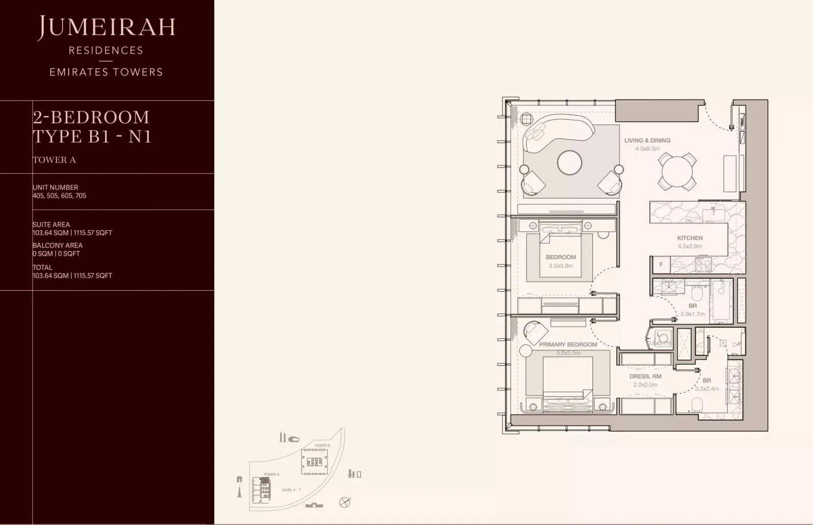 Floor plan for Type B1-N1