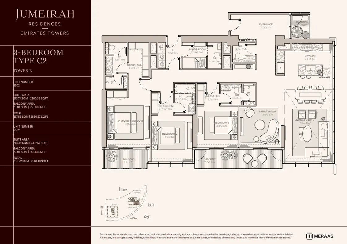 Floor plan for Type C2