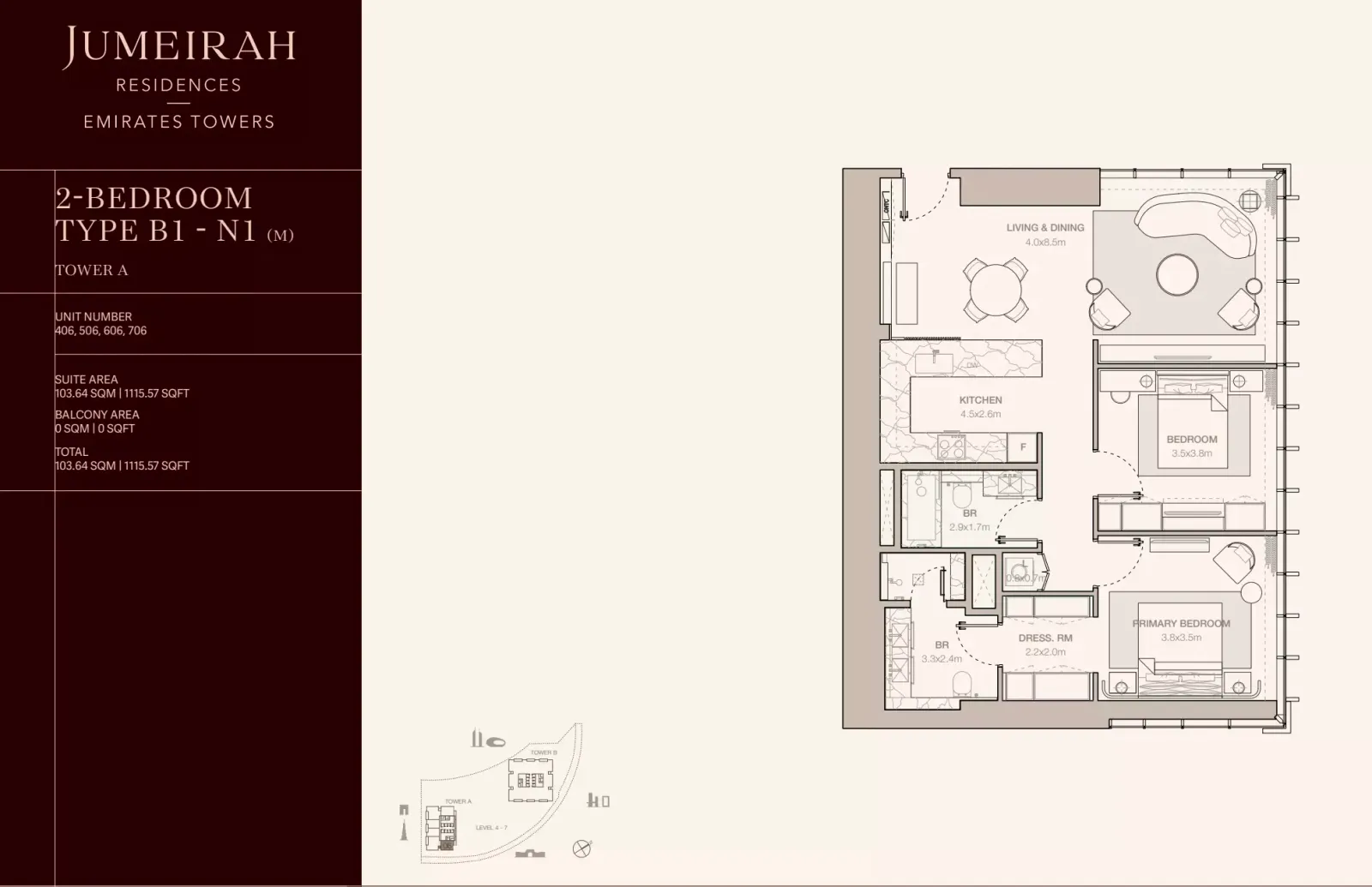 Floor plan for Type B1-N1M