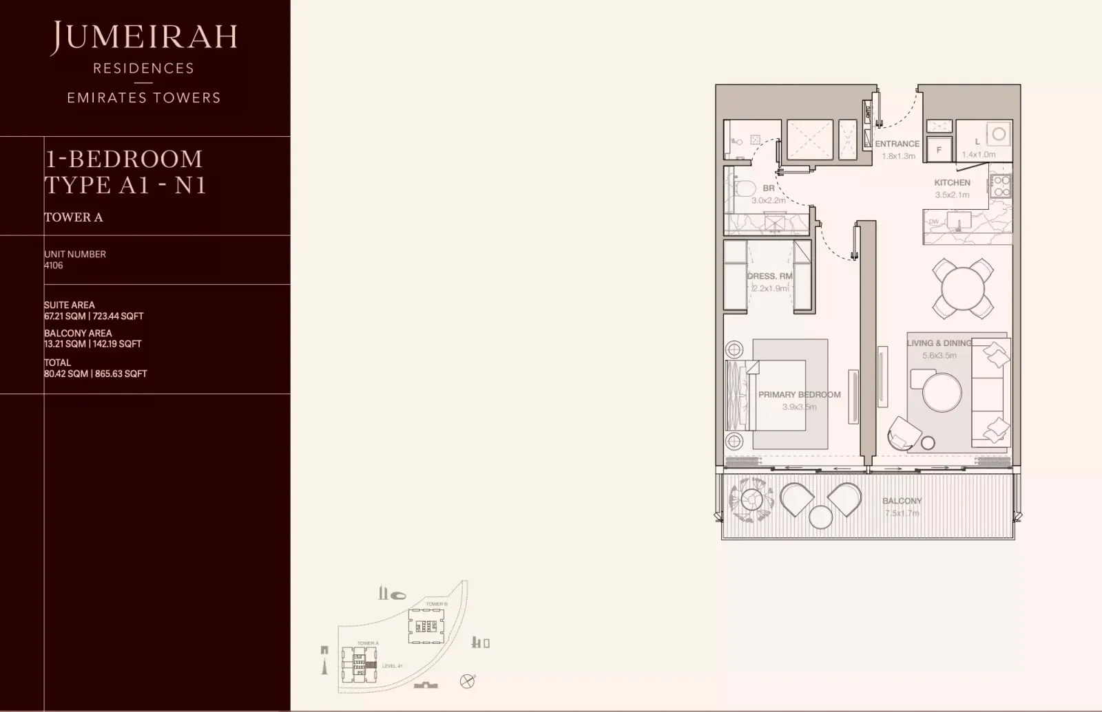 Floor plan for Type A1-N1