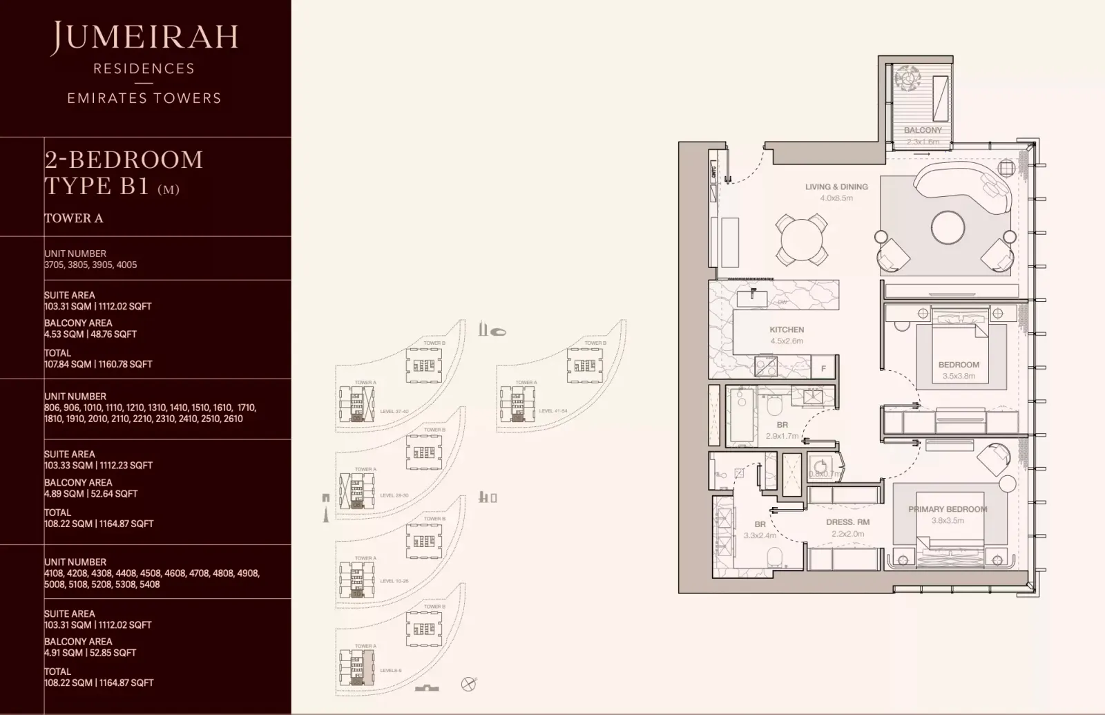 Floor plan for Type B1M