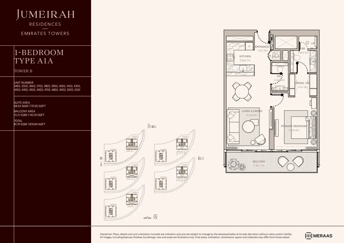 Floor plan for Type A1A