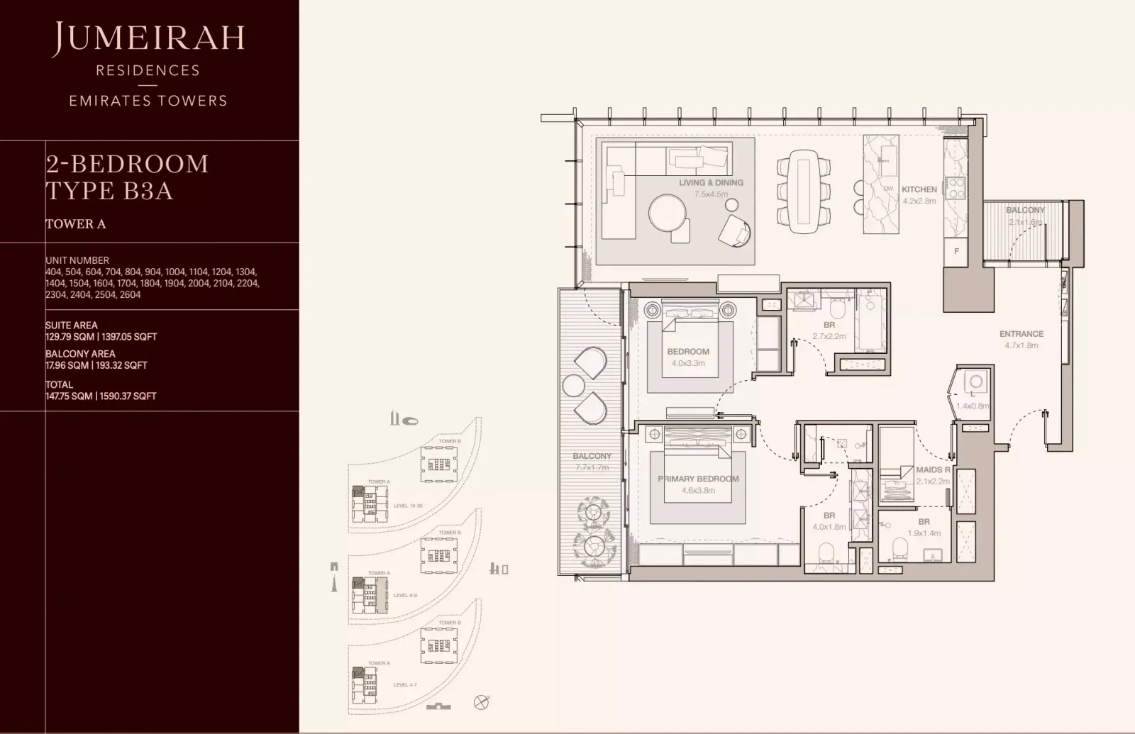 Floor plan for Type B3A