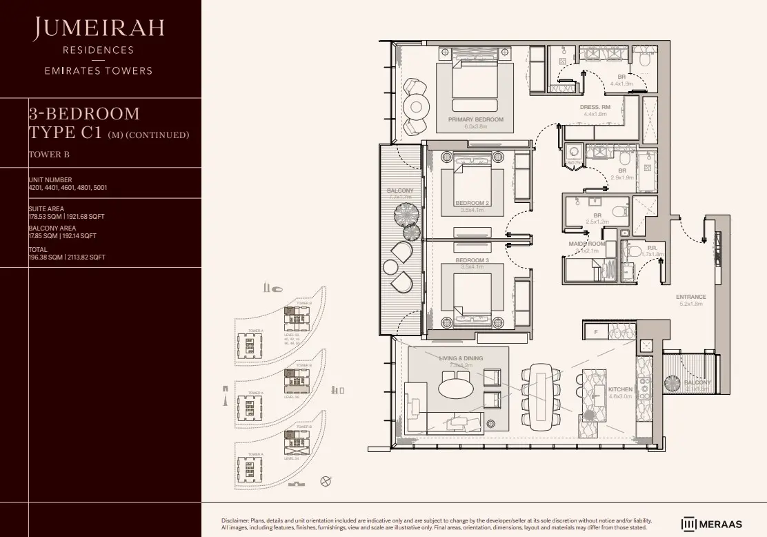 Floor plan for Type C1-M1