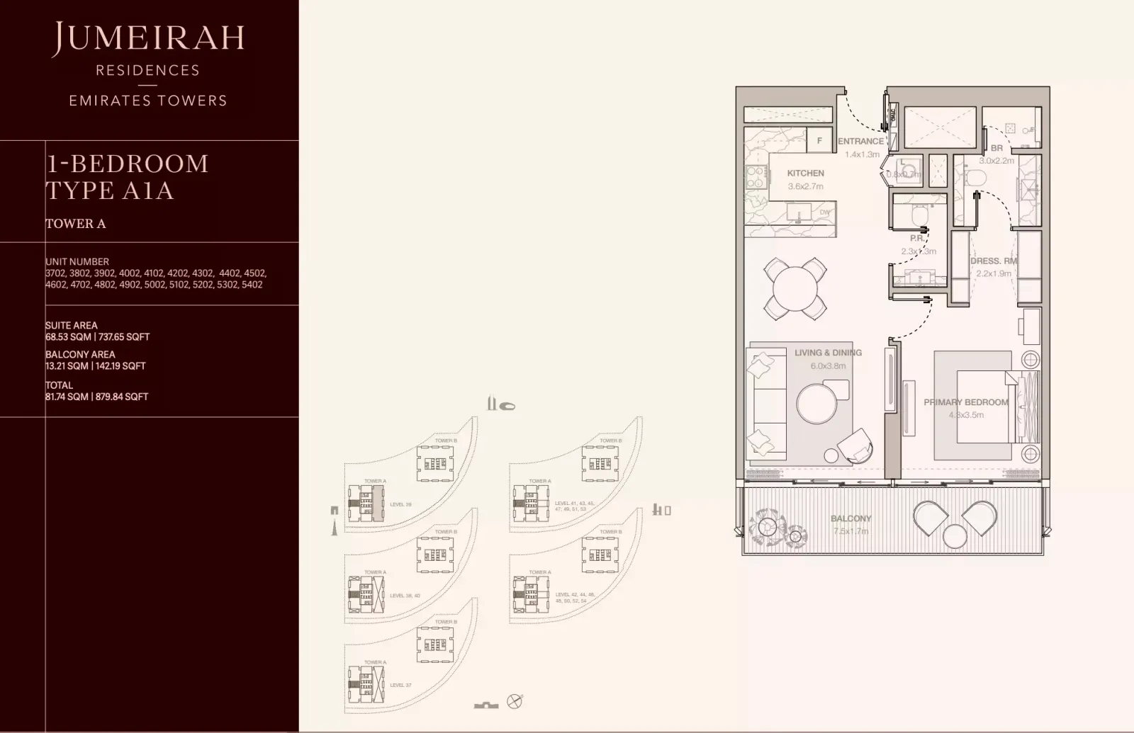 Floor plan for Type A1A