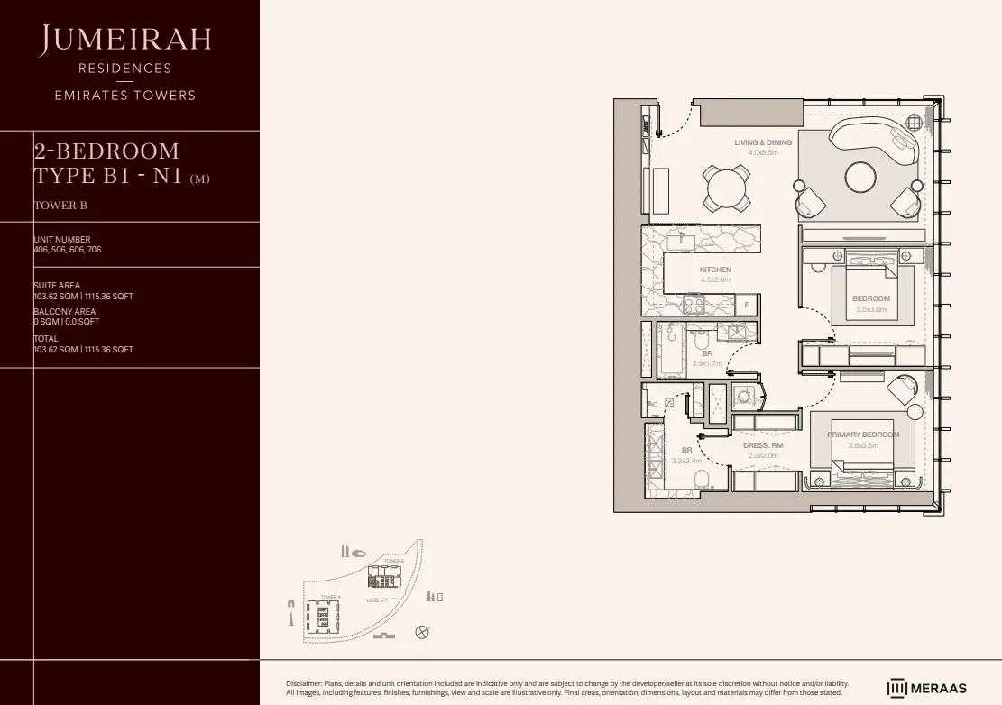 Floor plan for Type B1-N1M