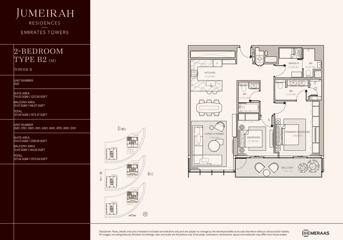 Floor plan for Type B2-M