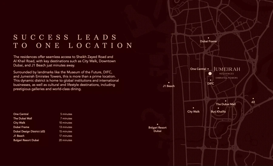 Jumeirah Residences Emirates Towers master plan