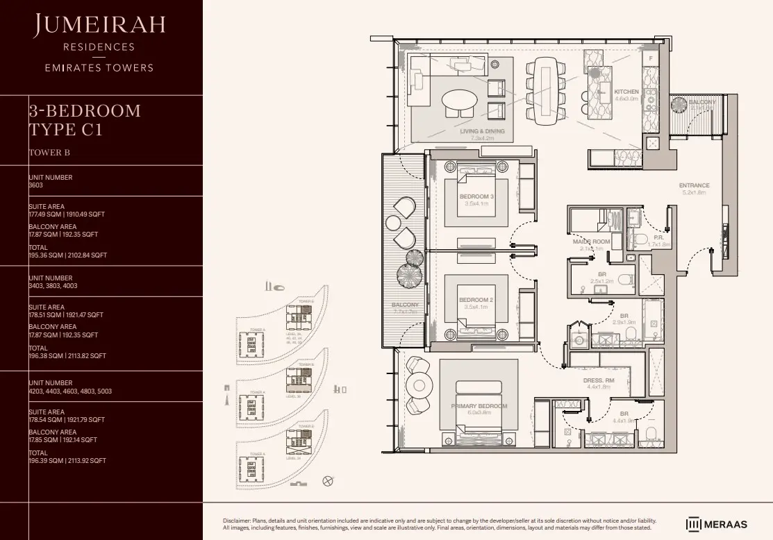 Floor plan for Type C1