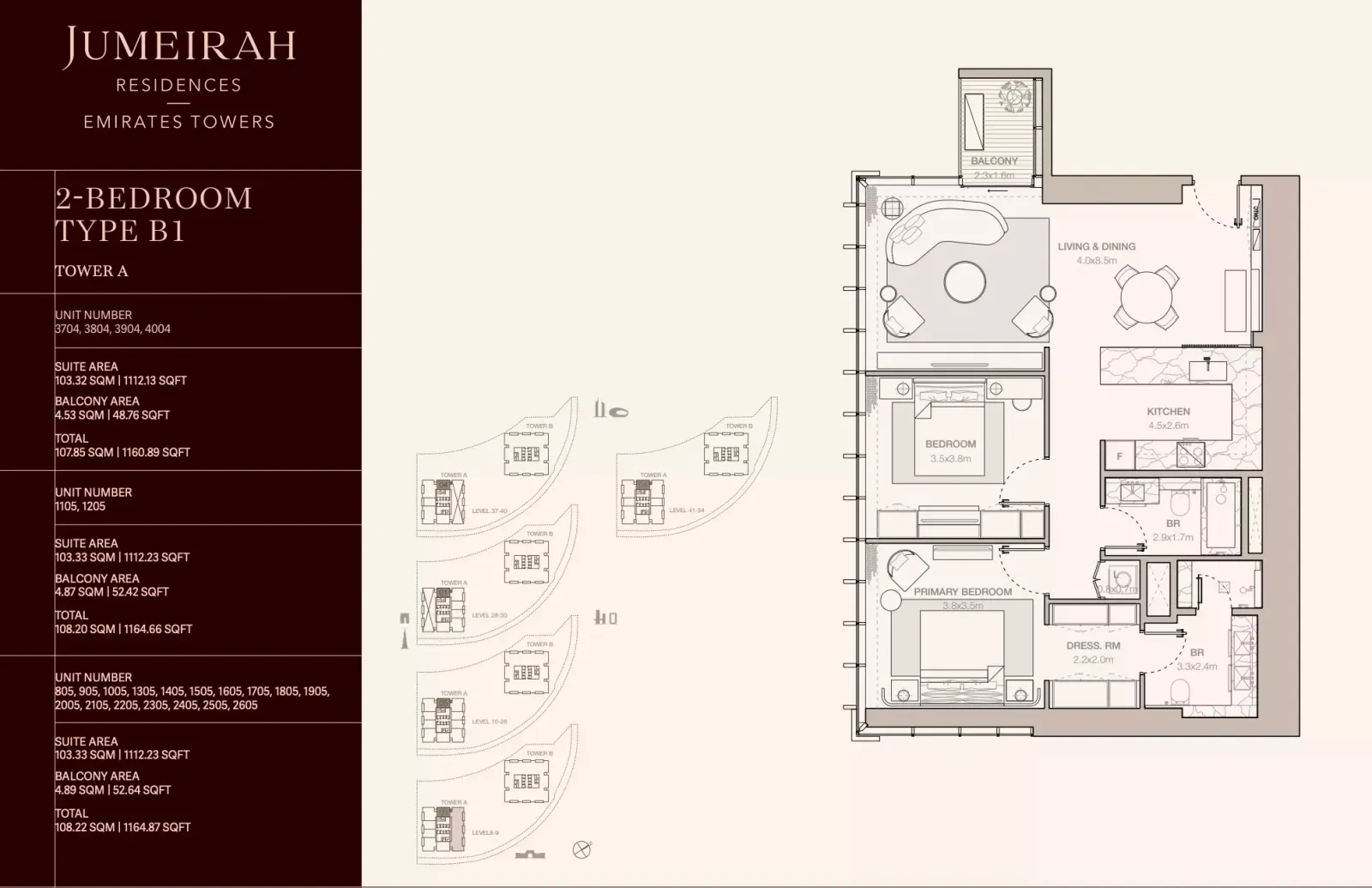 Floor plan for Type B1