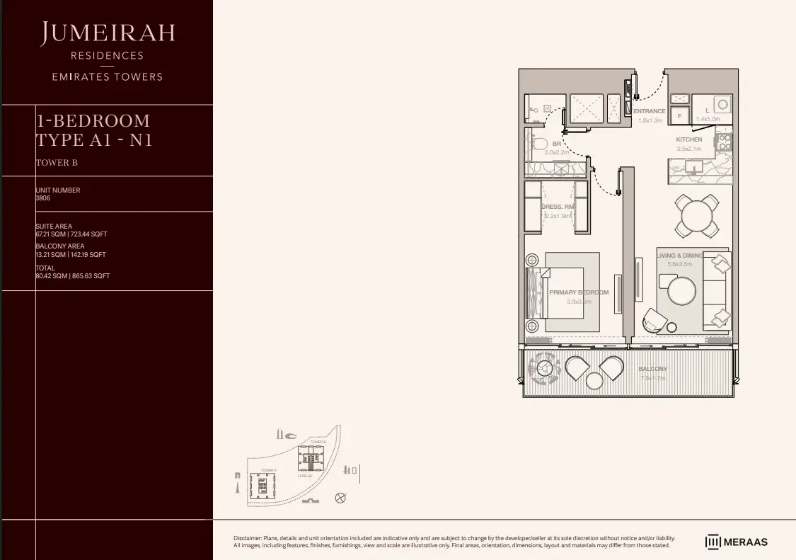 Floor plan for Type A1-N1