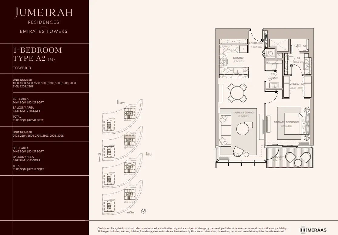 Floor plan for Type A2M