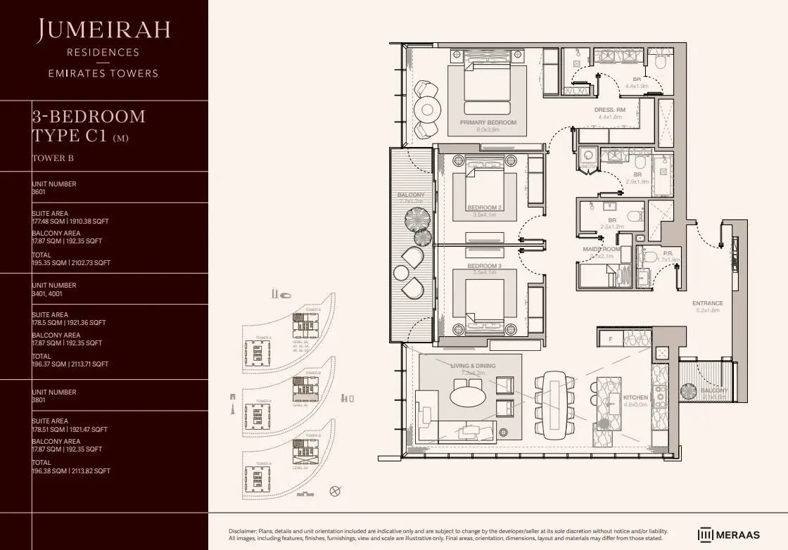 Floor plan for Type C1-M