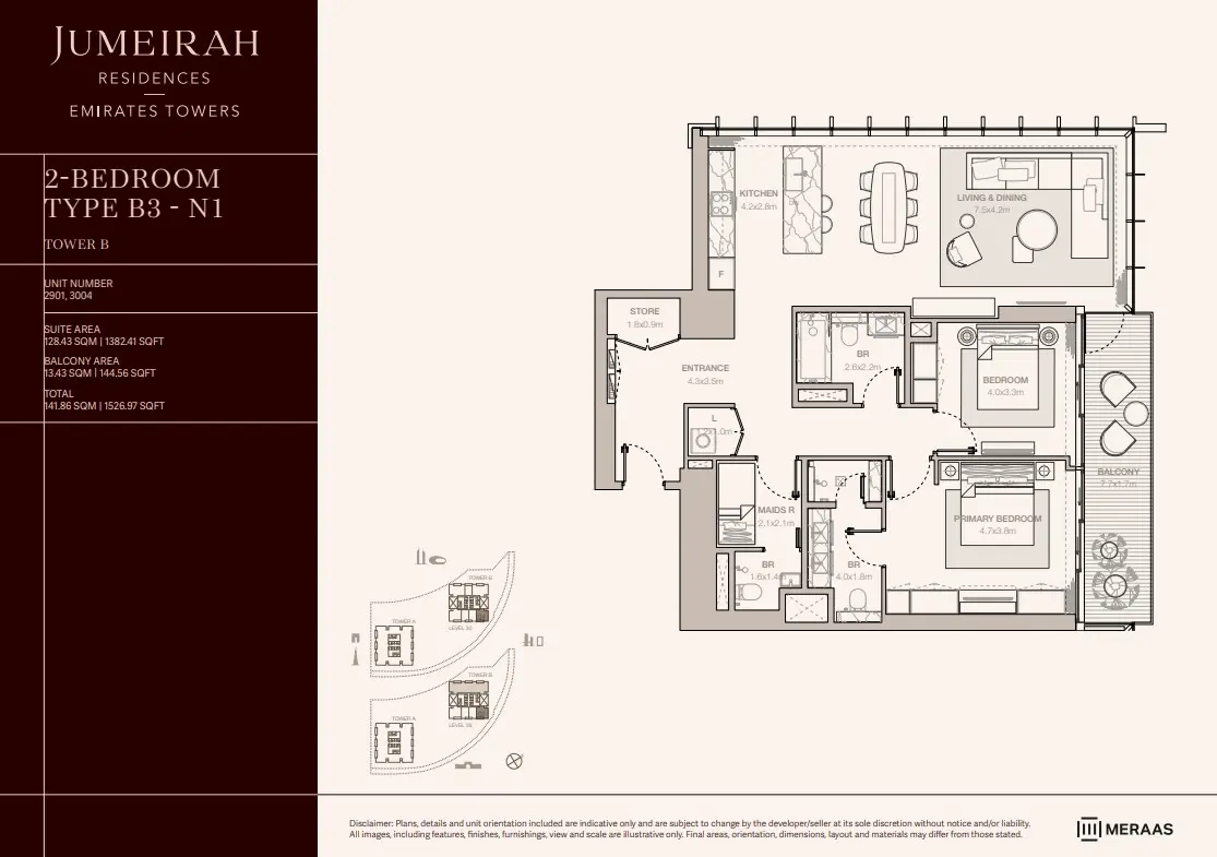 Floor plan for Type B3-N1