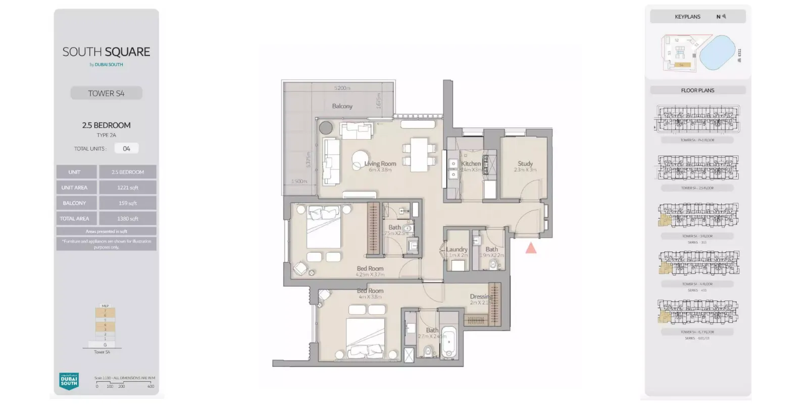 Floor plan for Type 2A