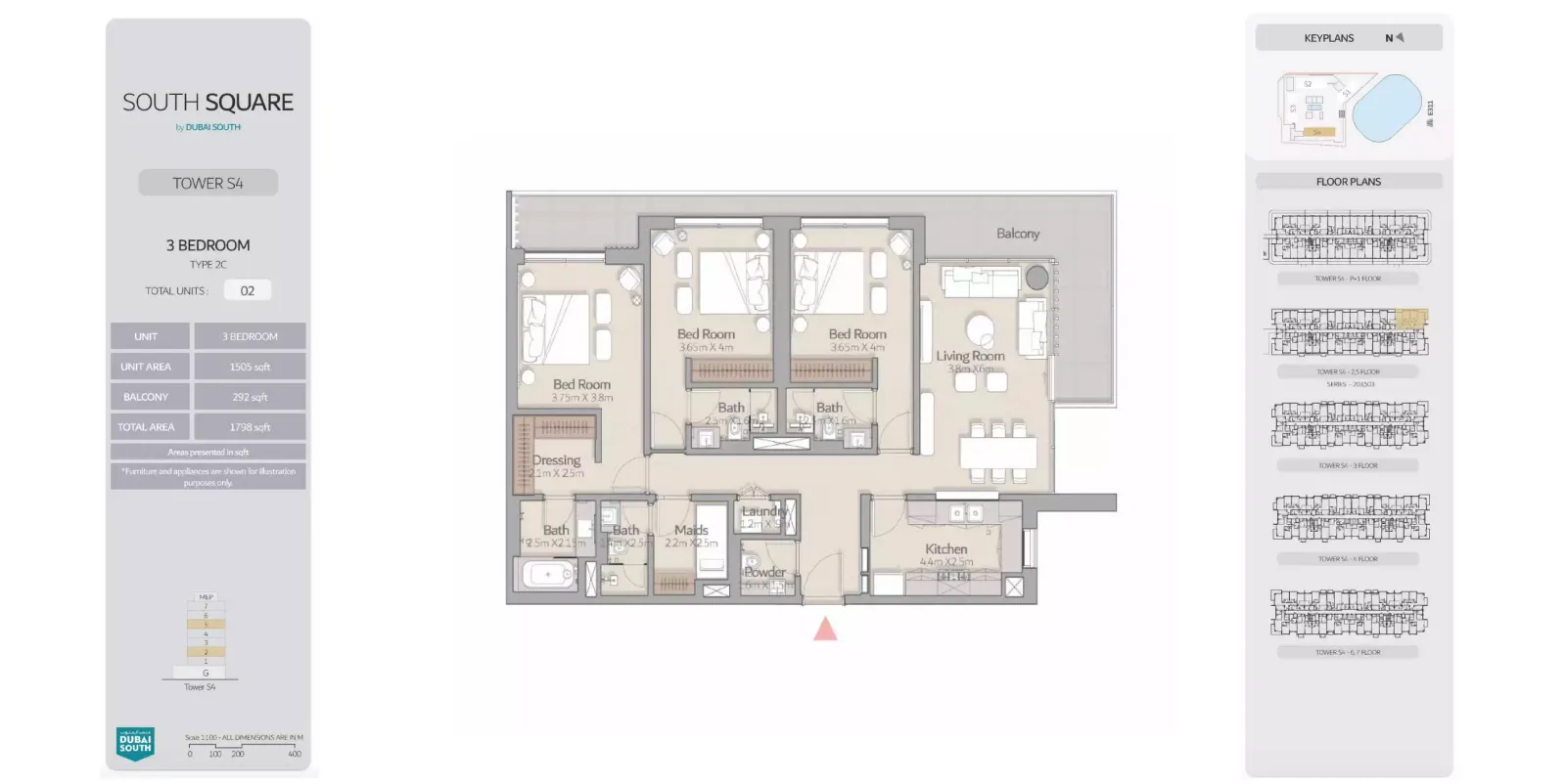 Floor plan for Type 2C