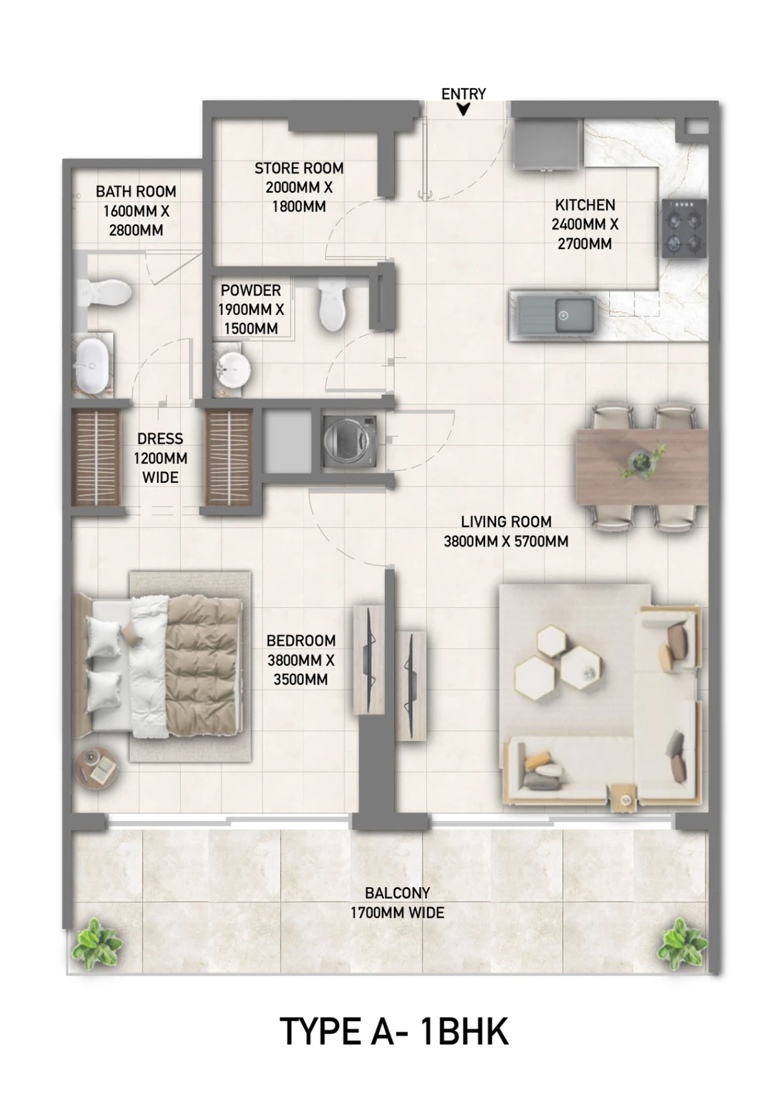 Floor plan for Type A