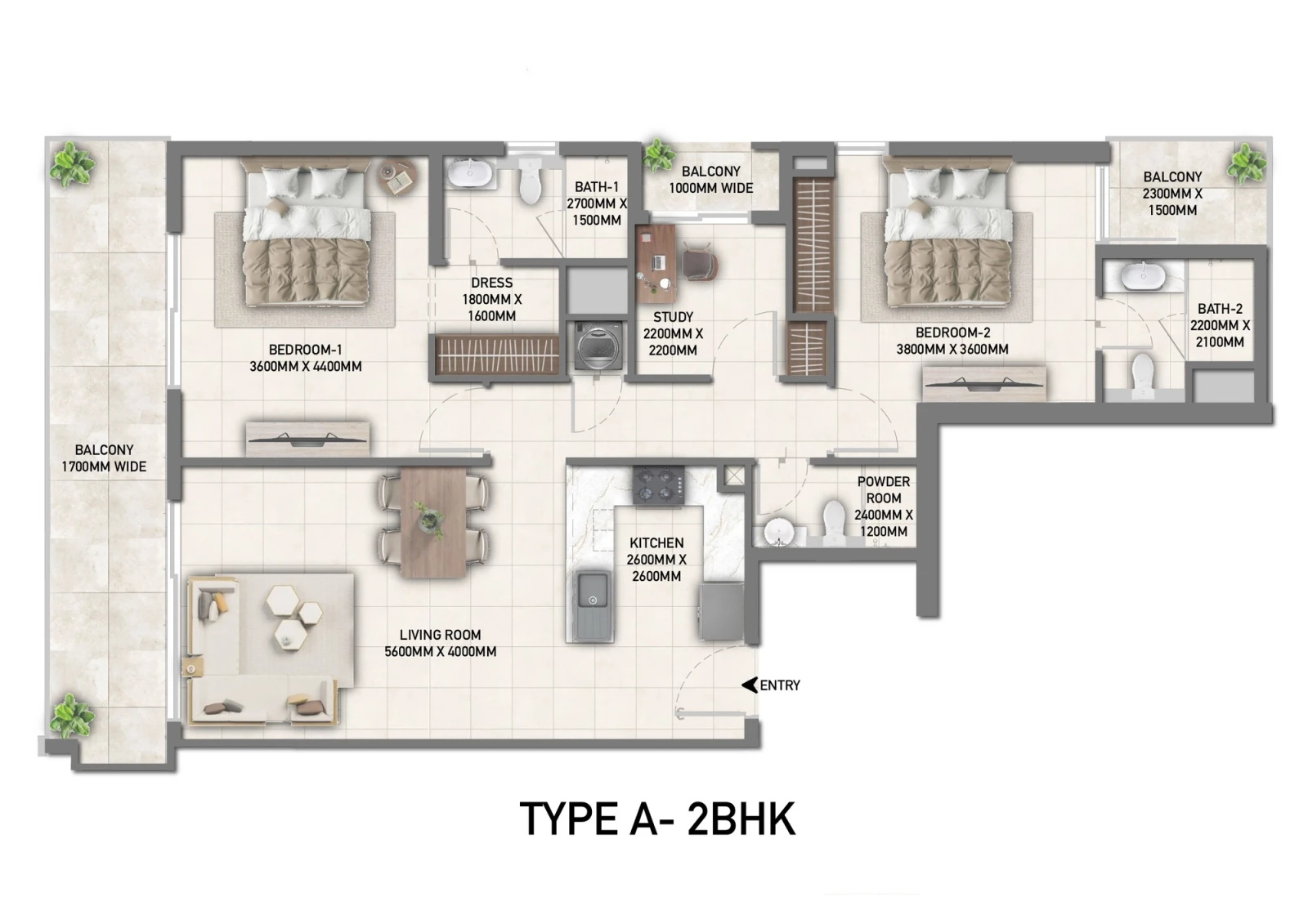 Floor plan for Type A