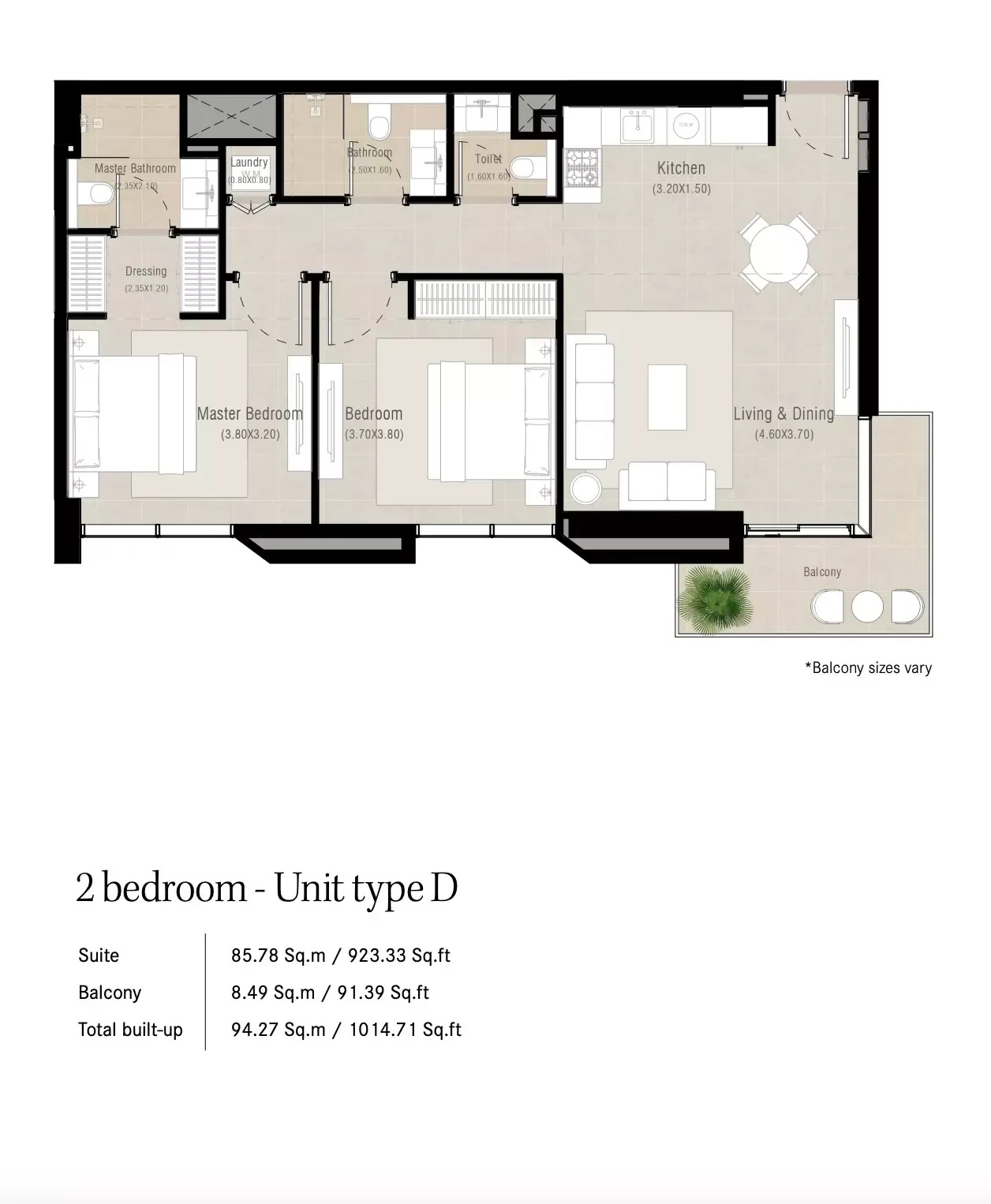 Floor plan for Type D