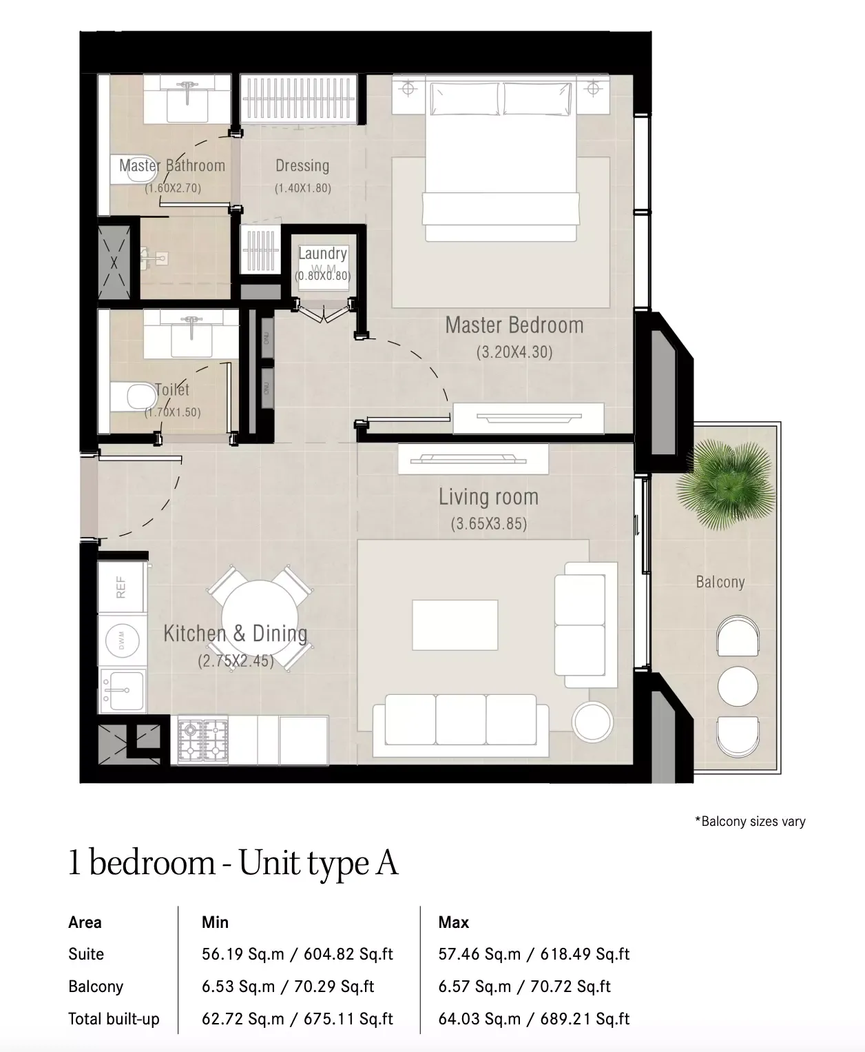 Floor plan for Type A