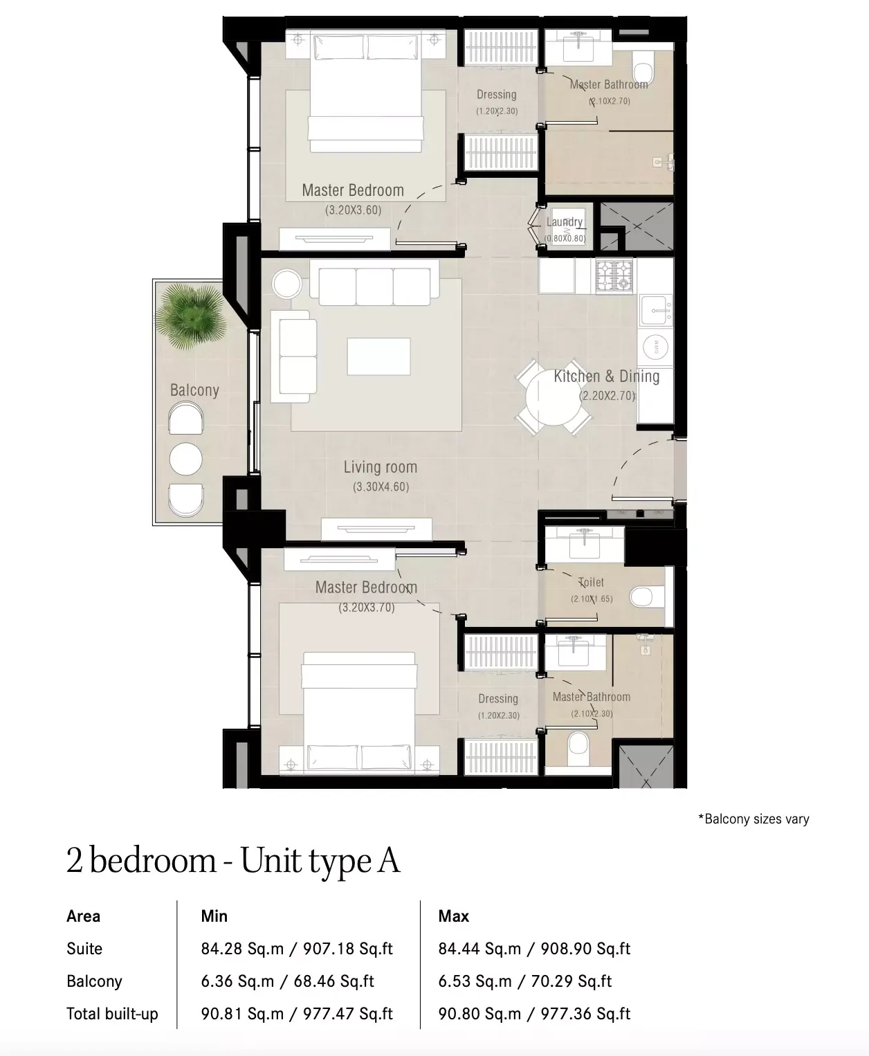 Floor plan for Type A