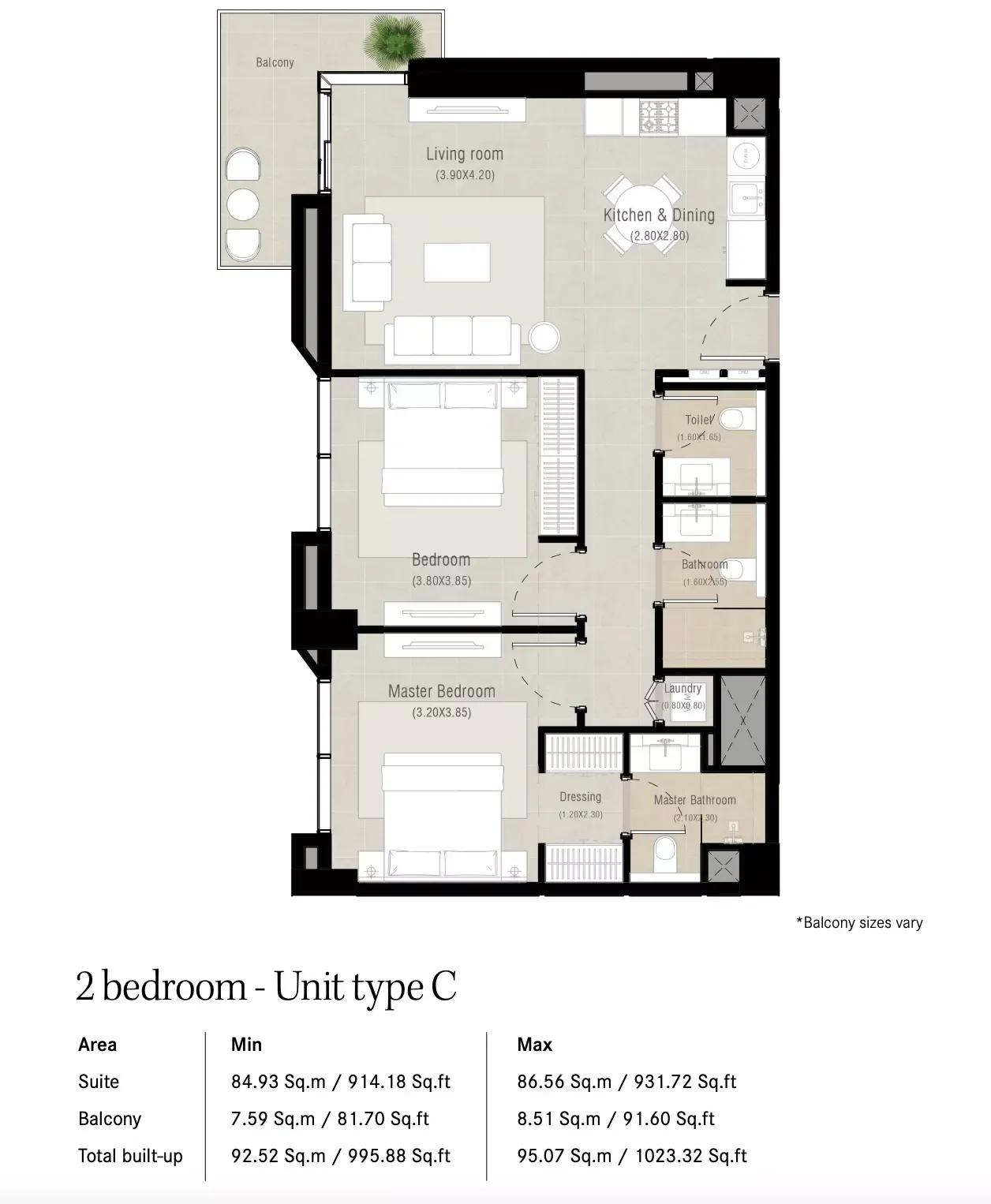 Floor plan for Type C