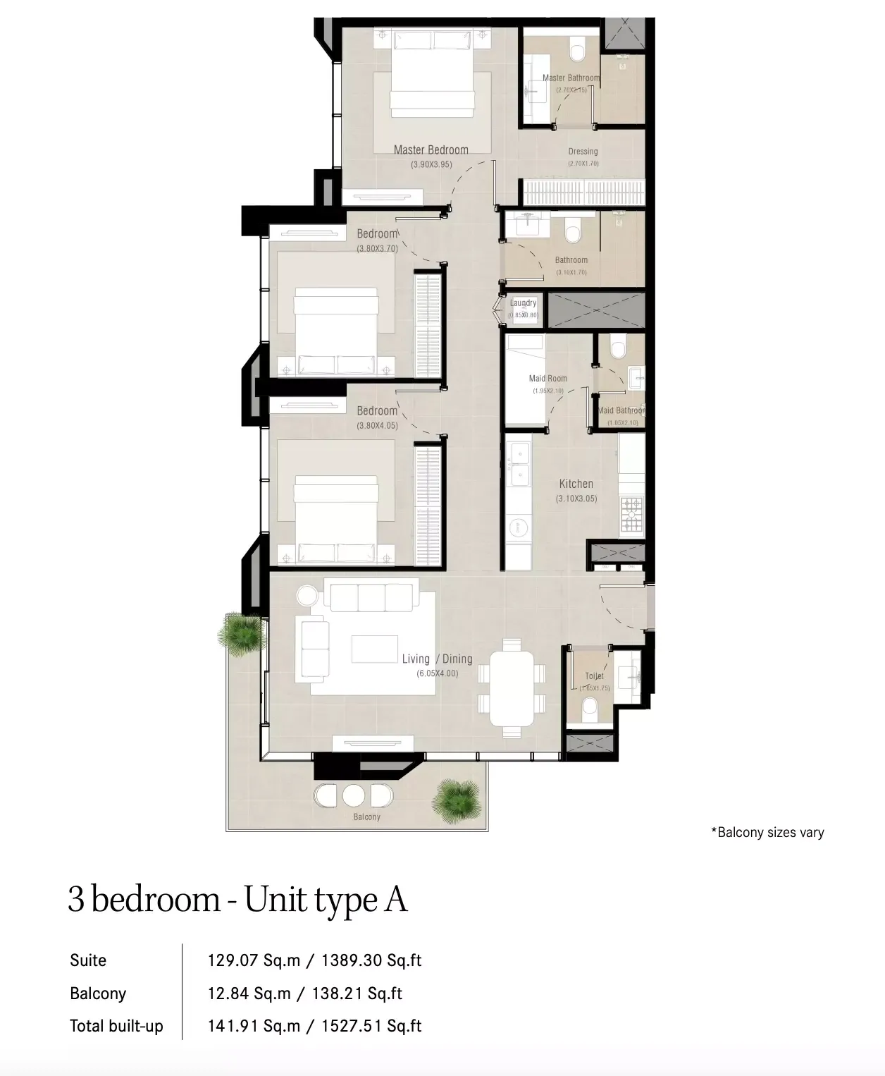 Floor plan for Type A