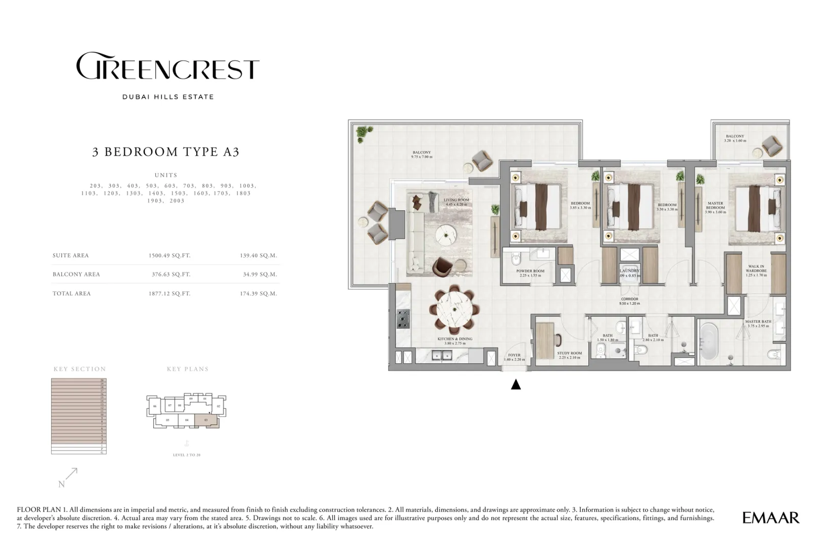 Floor plan for Type A3