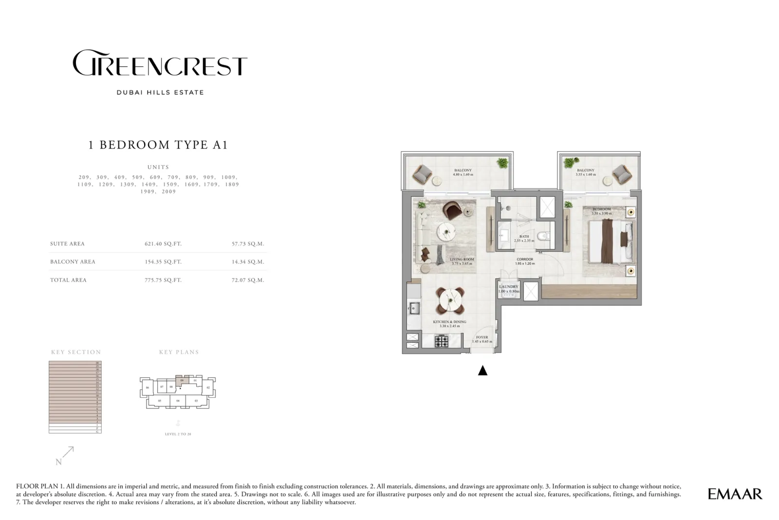 Floor plan for Type A1B