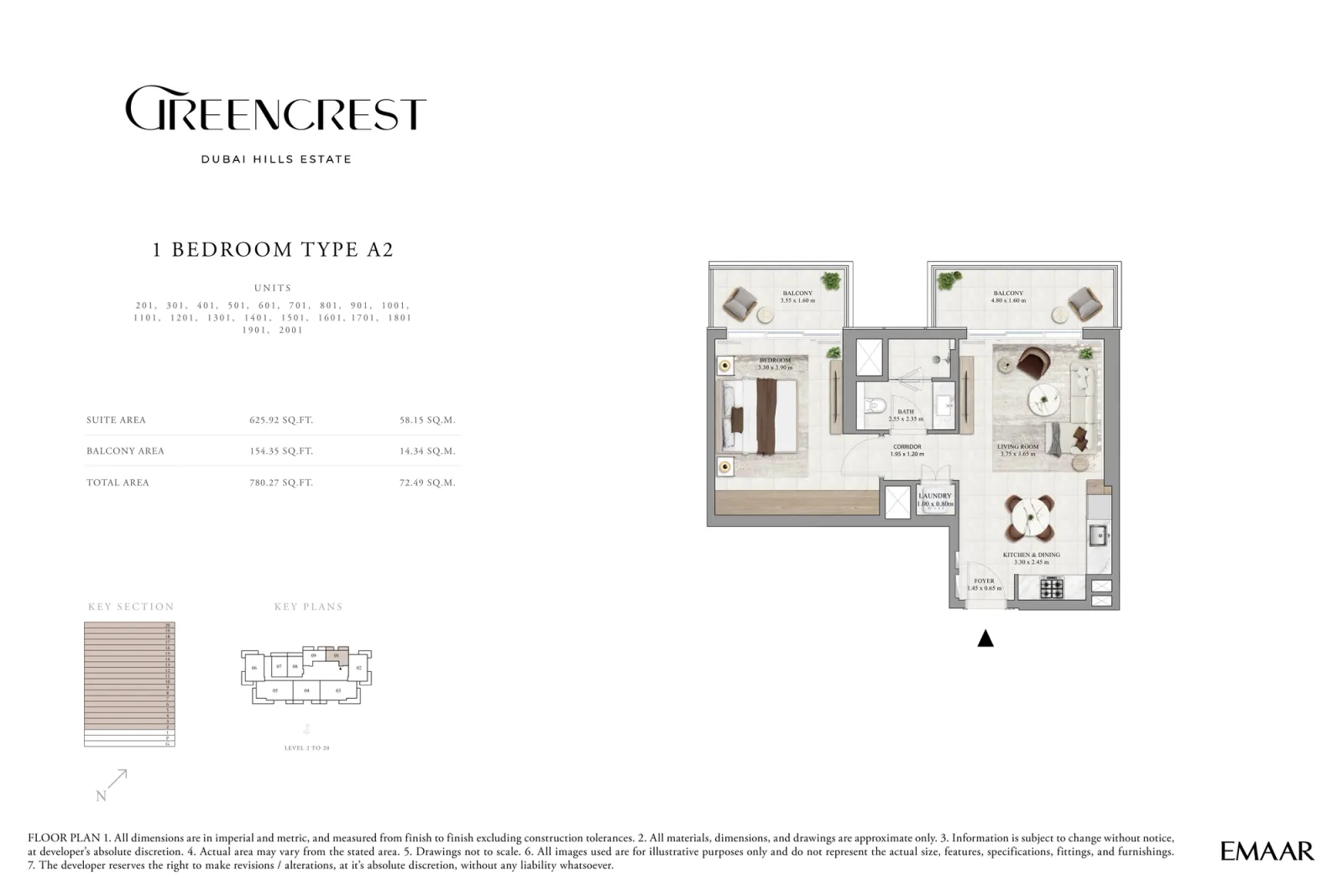 Floor plan for Type A2B
