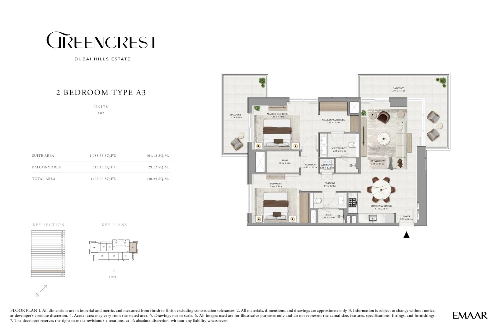 Floor plan for Type A3