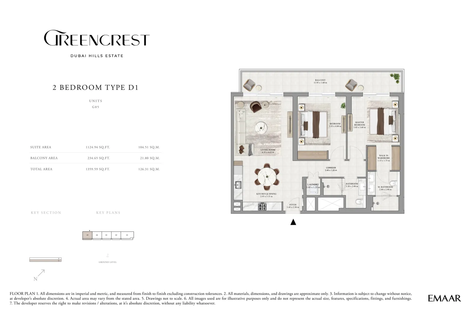 Floor plan for Type D1