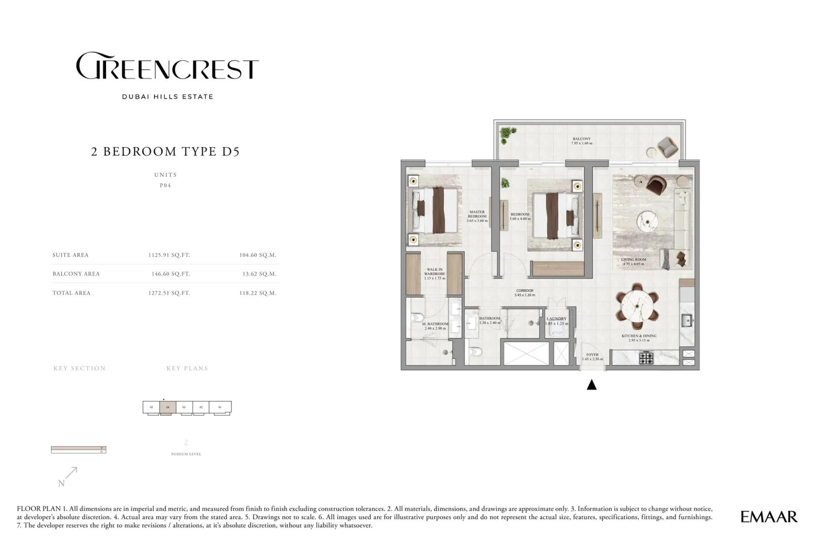 Floor plan for Type D5A
