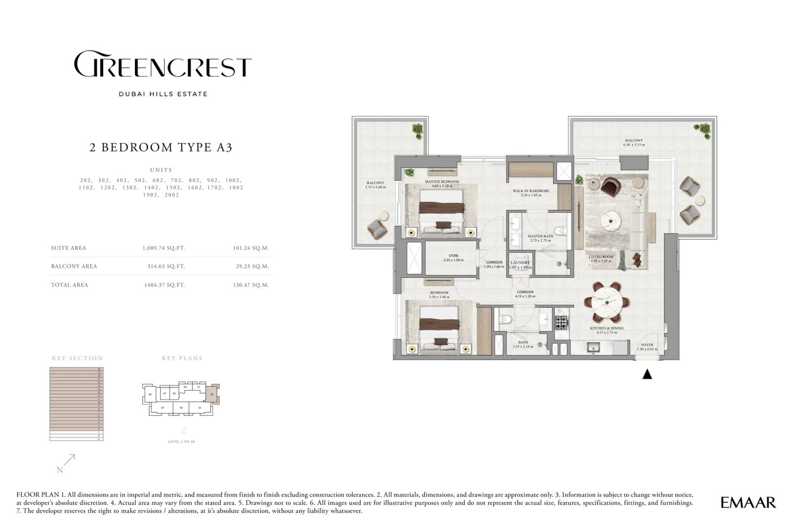 Floor plan for Type A3A