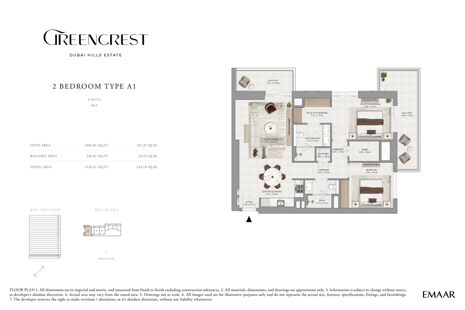 Floor plan for Type A1