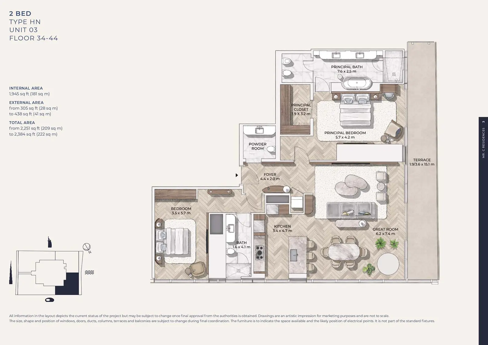 Floor plan for Type HN-03