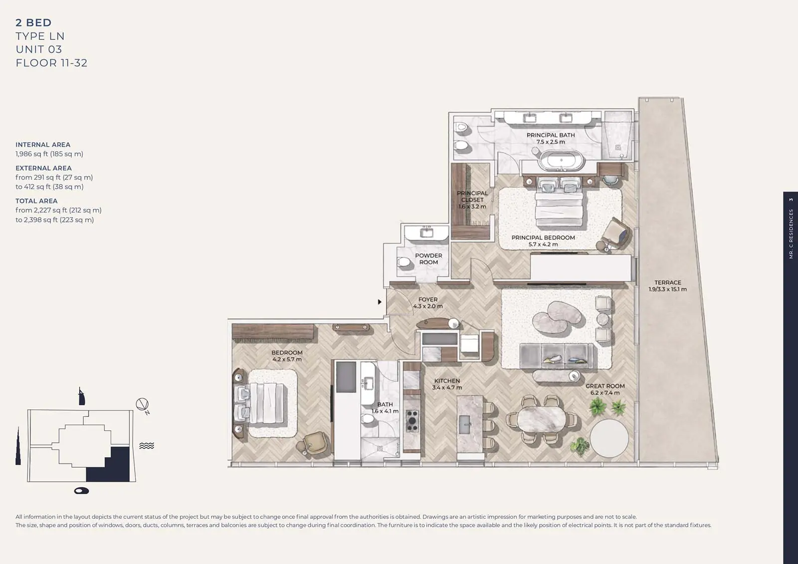 Floor plan for Type LN-03