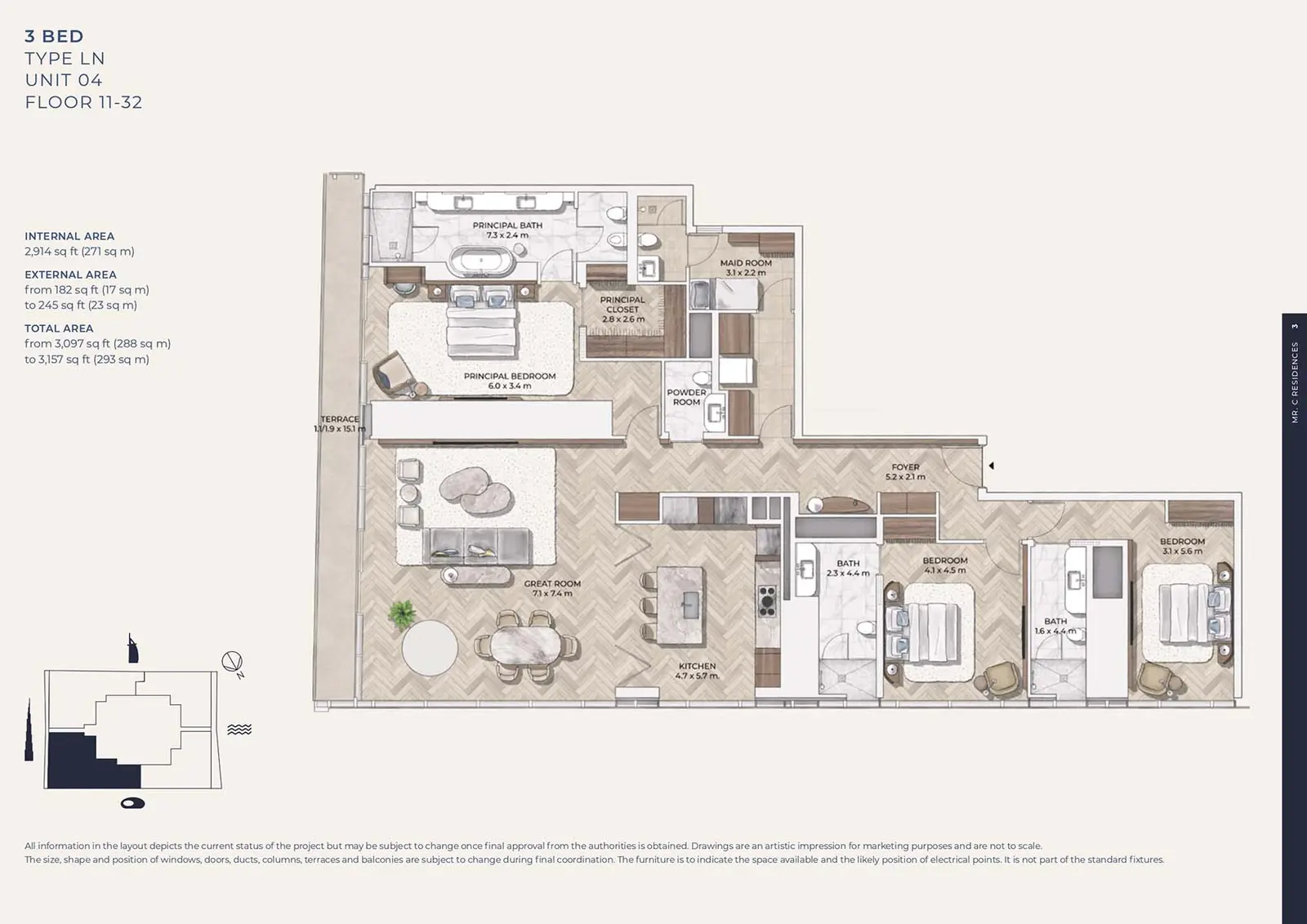Floor plan for Type LN-04
