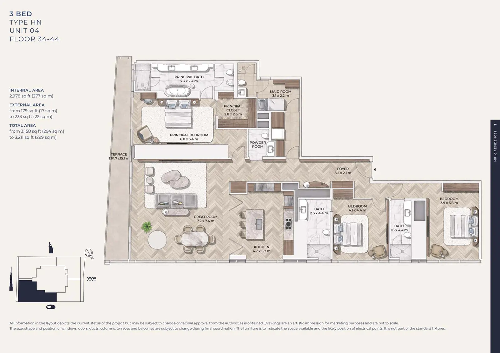 Floor plan for Type HN-04