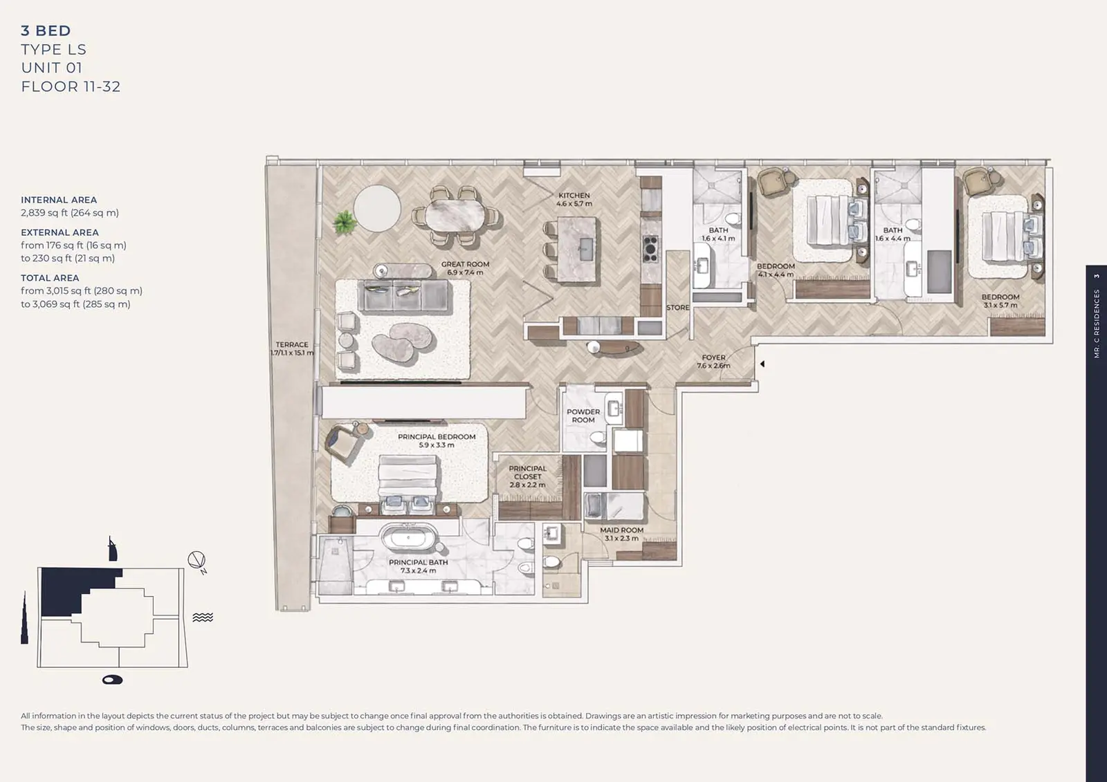 Floor plan for Type LS-01