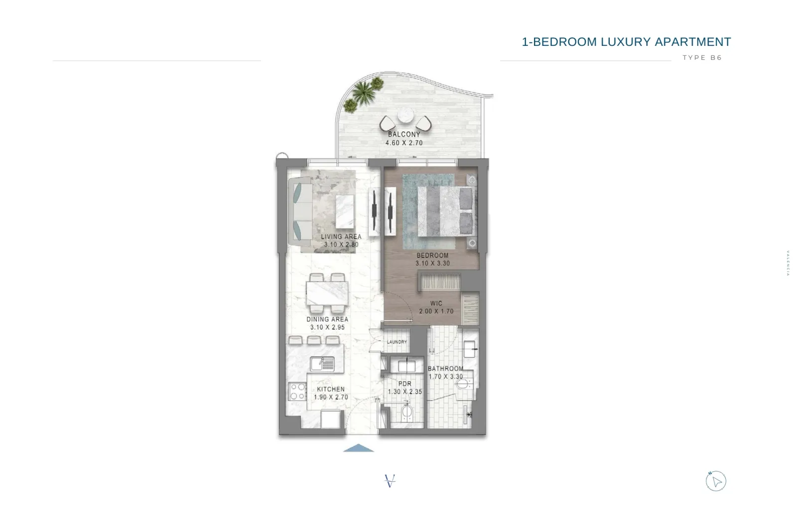 Floor plan for Type 1