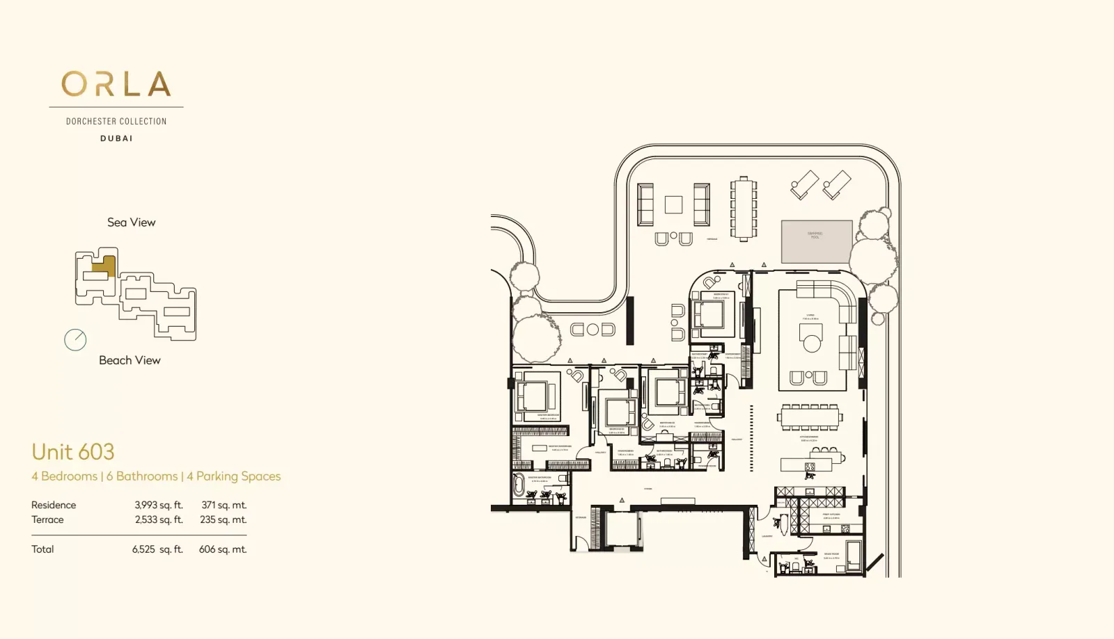 Floor plan for Unit 603