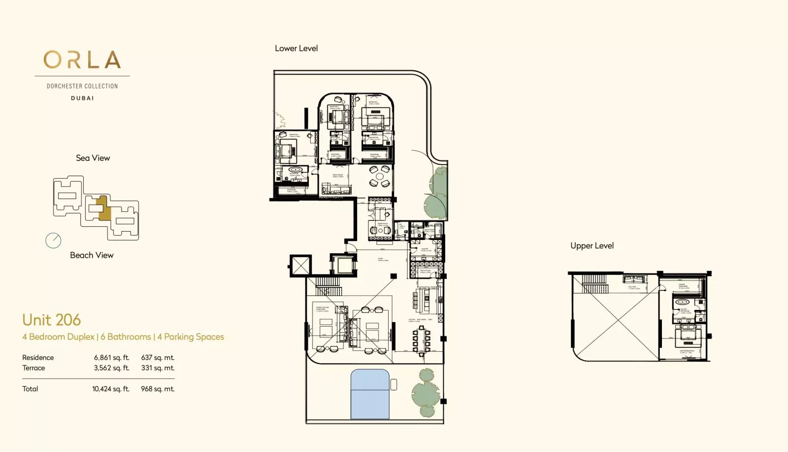 Floor plan for Unit 206