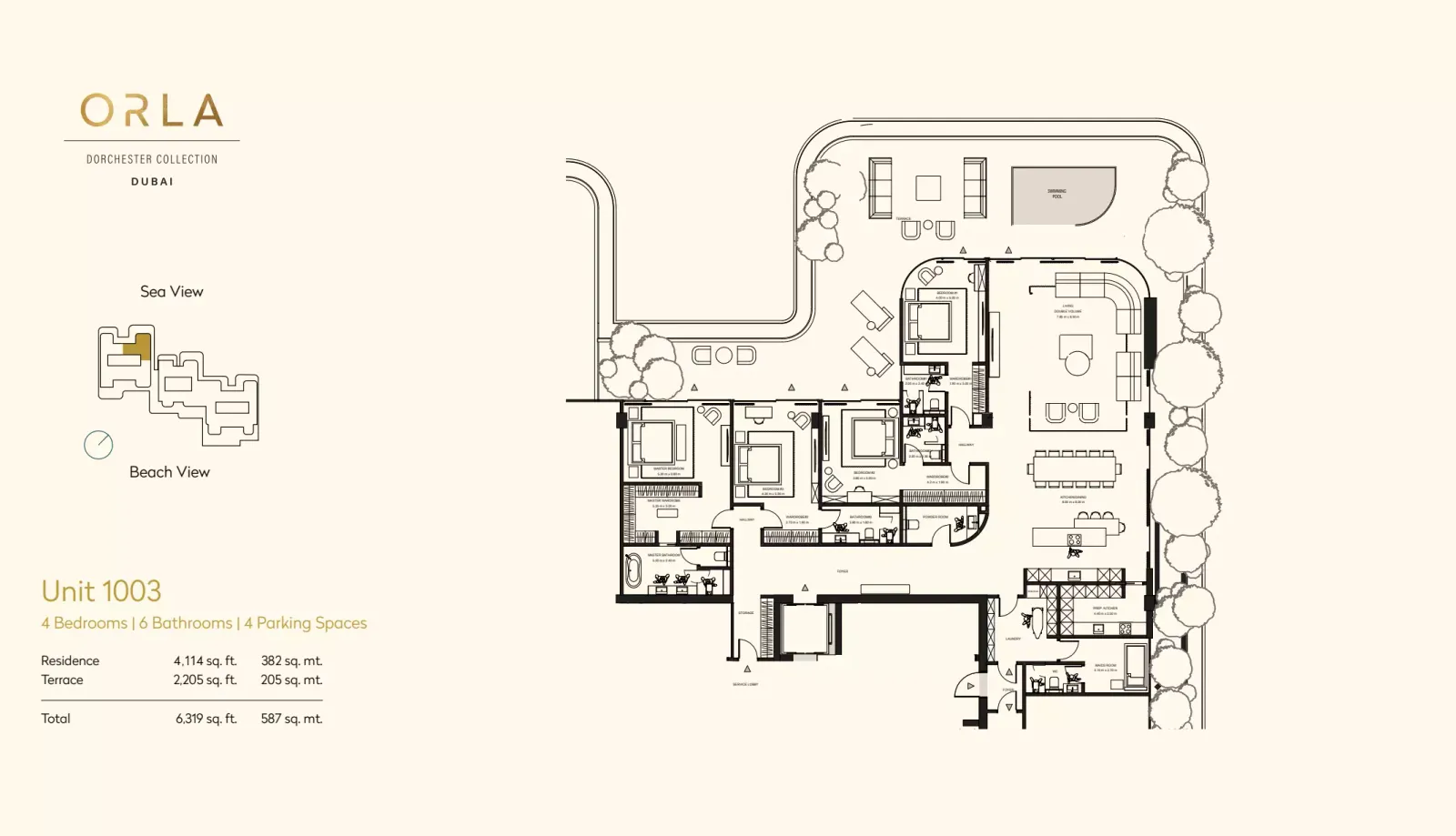 Floor plan for Unit 1003