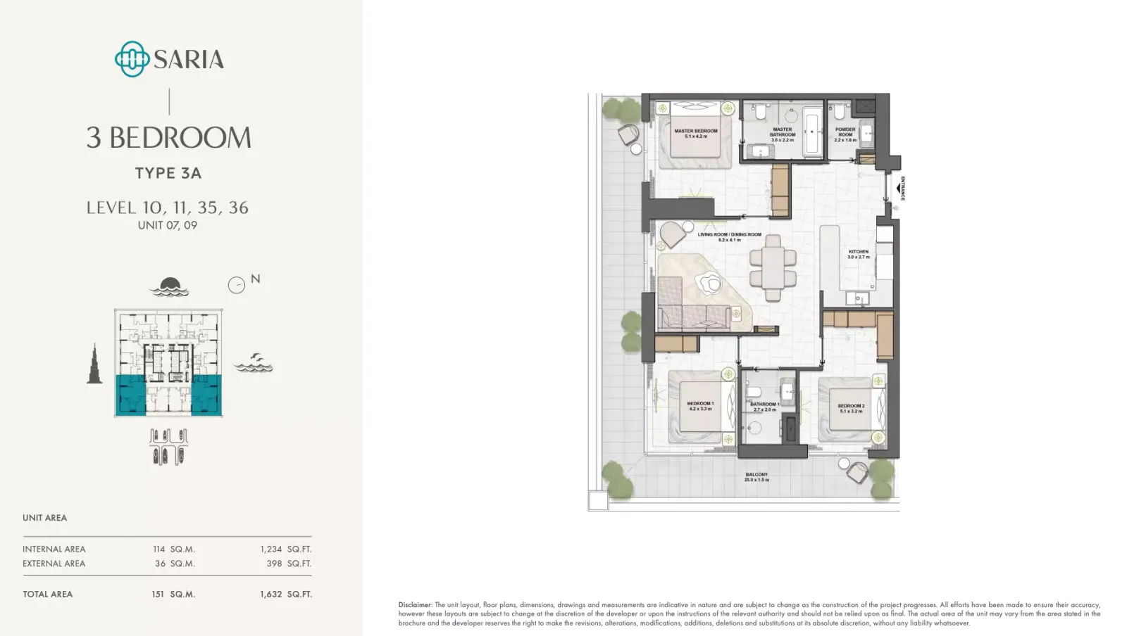 Floor plan for Type 3A
